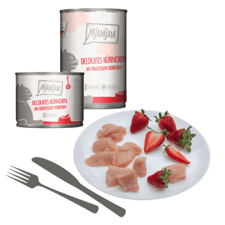 MjAMjAM Pollo con Fresas Paté Para Gatos