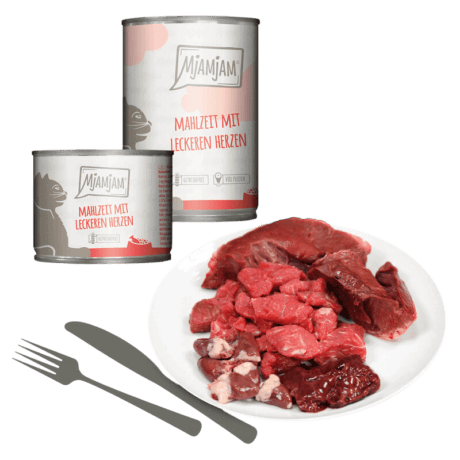 MjAMjAM Corazones de Pollo y Ternera Paté Para Gatos