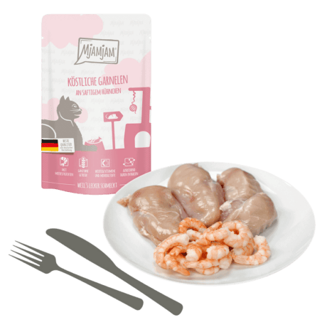 MjAMjAM Pollo y Camarones Paté 125gr Para Gatos
