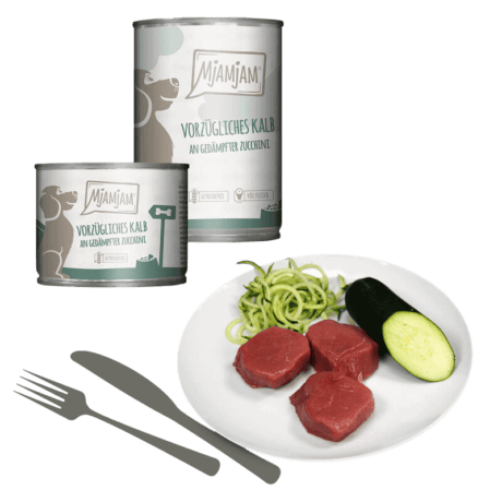 MjAMjAM Ternera con Calabac&iacute;n Pat&eacute; Para Perros