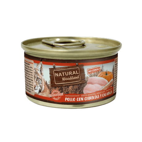 Natural Woodland Pollo con Chiriv&iacute;as 85gr Para Gatos