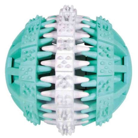 Trixie Denta Fun Pelota Azul y Blanca Para Perros