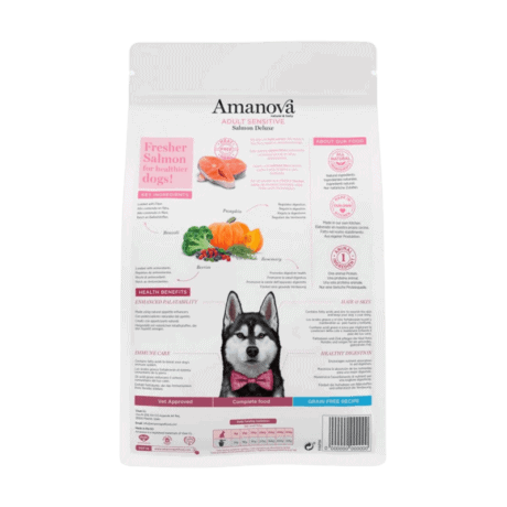 Grain Free Salmón con Calabaza para perro, detalle