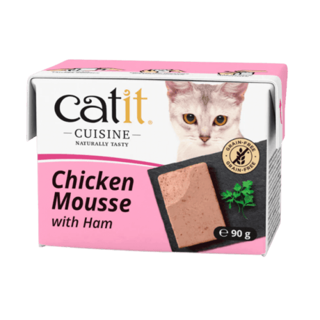 Catit Cuisine Mousse Pollo con Jamón 90gr Para Gatos
