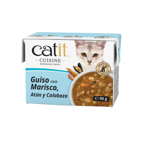Catit Cuisine Guiso Marisco y Calabaza 90gr Para Gatos