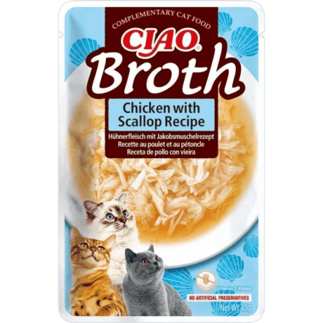Churu Broth de Pollo y Vieira 40gr para Gatos
