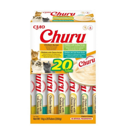 Churu Variedades De Pollo (20 Churus) Naranja Para Gatos