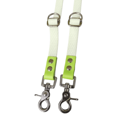 Correa Hexa Multiposici&oacute;n Verde y Verde claro para perro, detalle