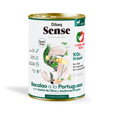 Dibaq Sense bacalao a la Portuguesa Paté 380gr Para Perro