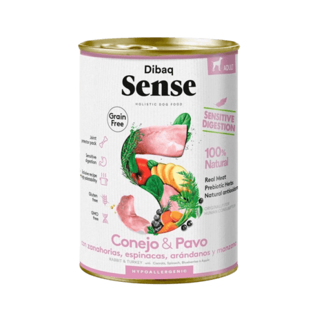 Dibaq Sense Conejo y Pavo Paté 380gr Para Perro