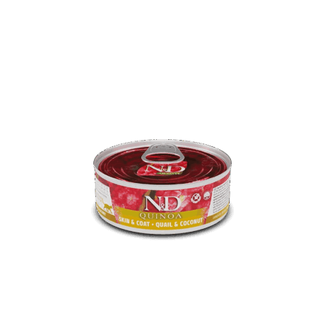 Farmina N&D Quinoa Piel y Pelo Codorniz y Coco 80gr Para Gatos