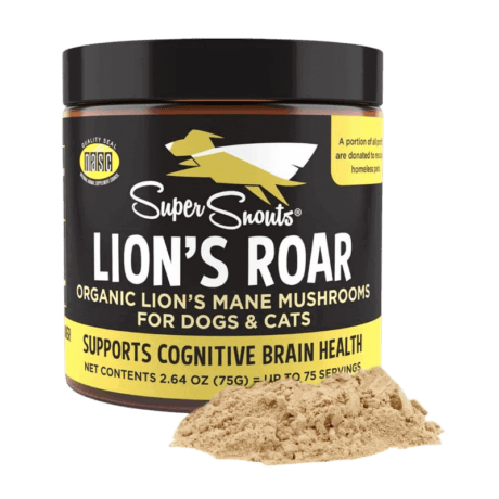 Super Snouts Lion&rsquo;s Roar Apoyo cognitivo 75gr para Perros y Gatos