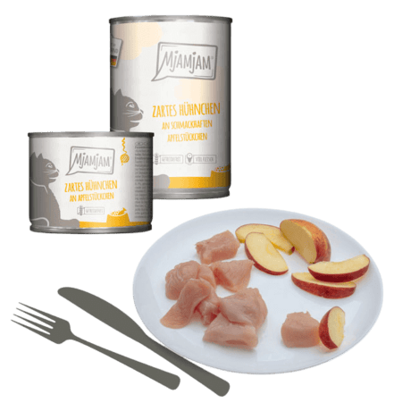 MjAMjAM Pollo con Manzana Paté Para Gatos