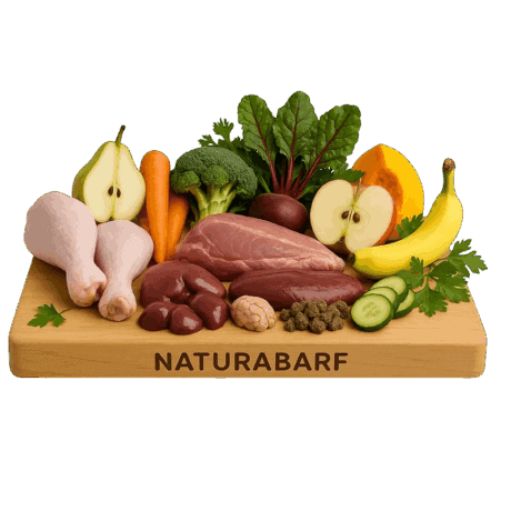 NATURABARF Men&uacute; premium de Pavo y Cordero Para Perros