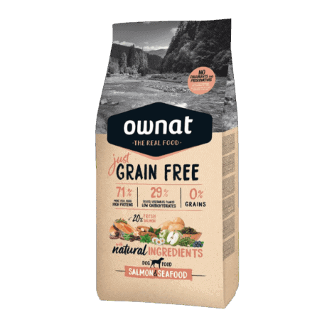 Ownat Just Grain Free Salm&oacute;n y Marisco Para Perros