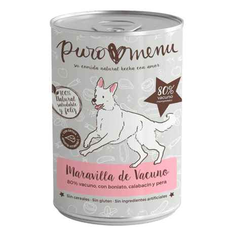 Puromenu Menú Maravilla de Vacuno BIO 400gr Para Perros