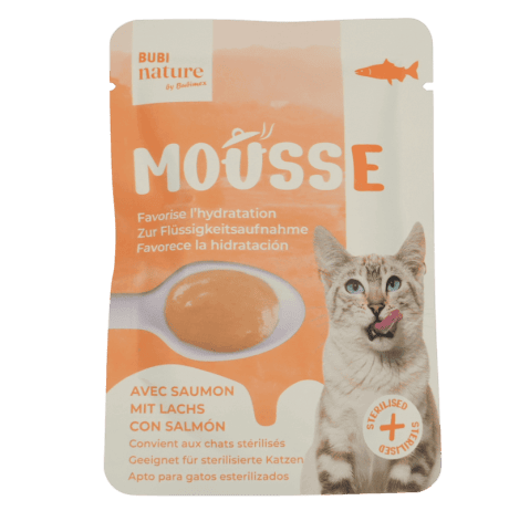 Bubi Nature Mousse de Salmón y Pollo Cremoso 50gr Para Gatos
