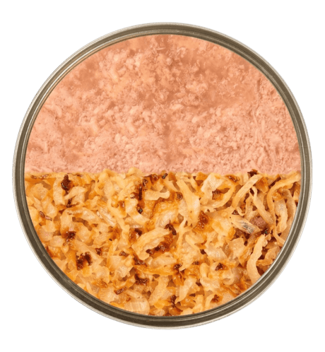 Baby Salmón y Pollo en Textura Filete y Paté para gato, detalle