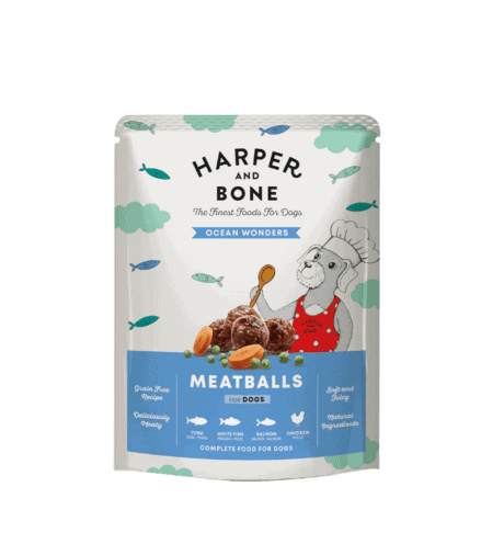 Harper and Bone Ocean Wonders Albóndigas de Pescado, Salmón, Atún, Pollo Para Perro