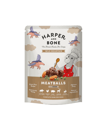 Harper and Bone Wild Mountain Albóndigas de Jabalí Venado, Cerdo, Pollo Para Perro