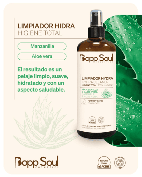 Limpiador Diario Hydra Higiene Total para perro y gato, detalle