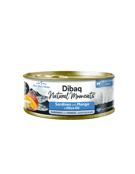 Dibaq Natural Moments 5 Star Sardinas con Mango 70gr Para Gatos Esterilizados