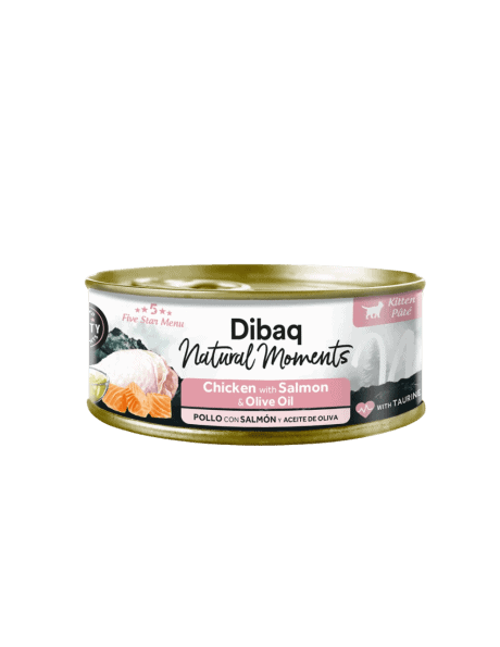 Dibaq Natural Moments 5 Star Pollo con Salmón Kitten 70gr Para Gatitos