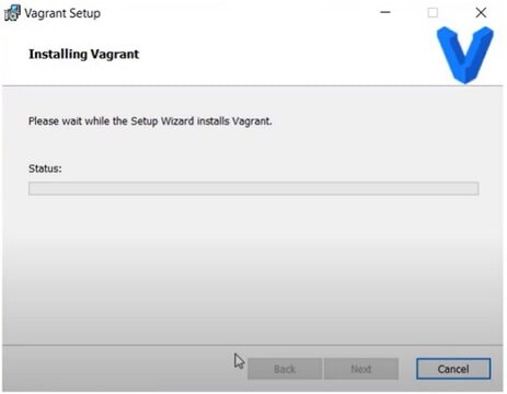 Vagrant Windows kurulum sihirbazı ekranı