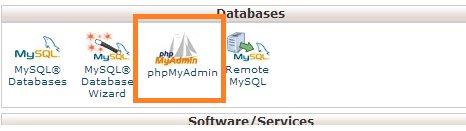 cPanel phpMyAdmin