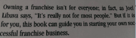 joel libava franchise book