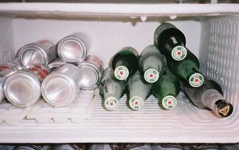 glass bottle break in freezer