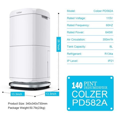 Colzer 140 Pint Dehumidifier