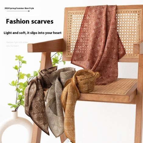 Printed 65cm Kerchief Scarf Shawl