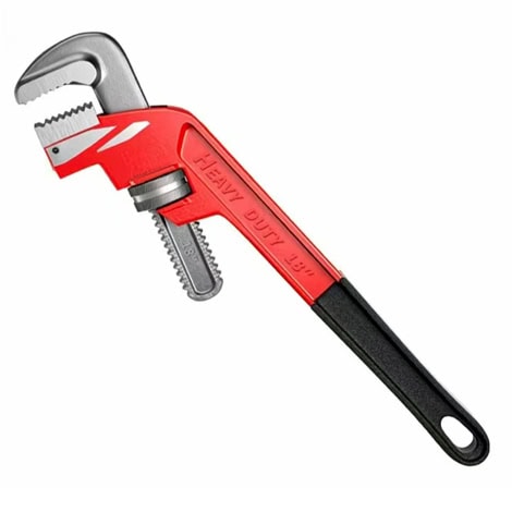 Heavy duty pipe wrench offset