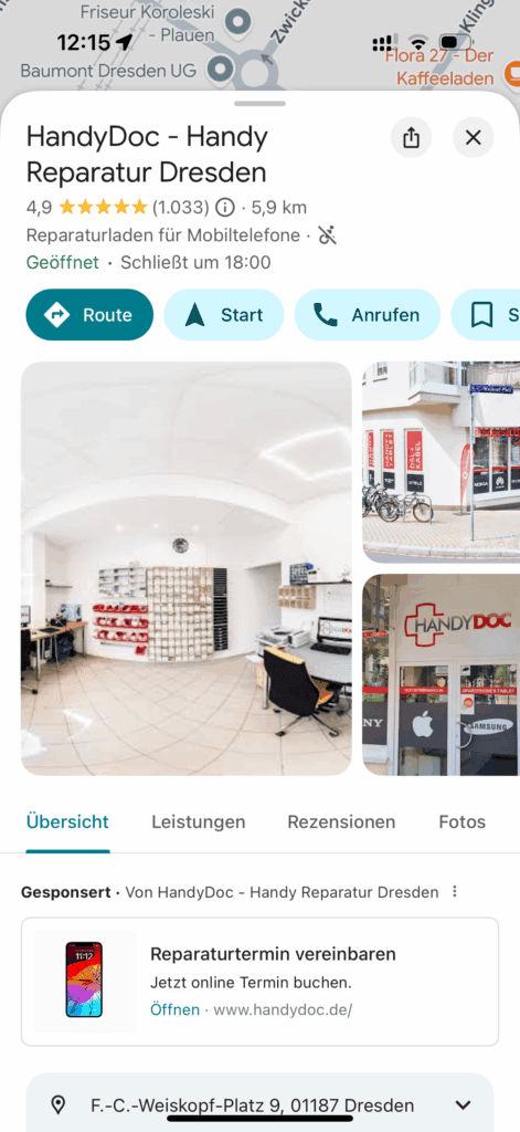 Rezensionen von HandyDoc in Dresden