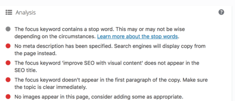 improve visual SEO 