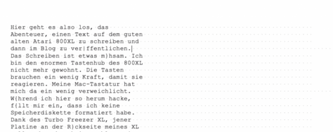 Eine Textdatei in Word mit vielen Leerzeichen.