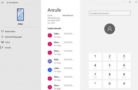 Tolle Sache: Vom PC aus über das Smartphone telefonieren