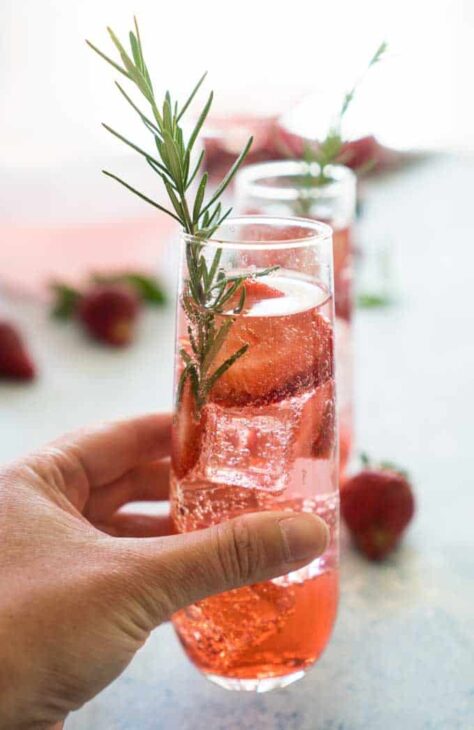 pink strawberry sangria