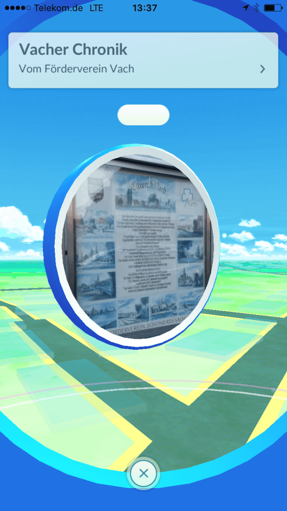 Oh, das wusste ich nicht - ein Pokestop bringt mich zu einer Infotafel, die etwas über die Geschichte des Ortes erzählt.