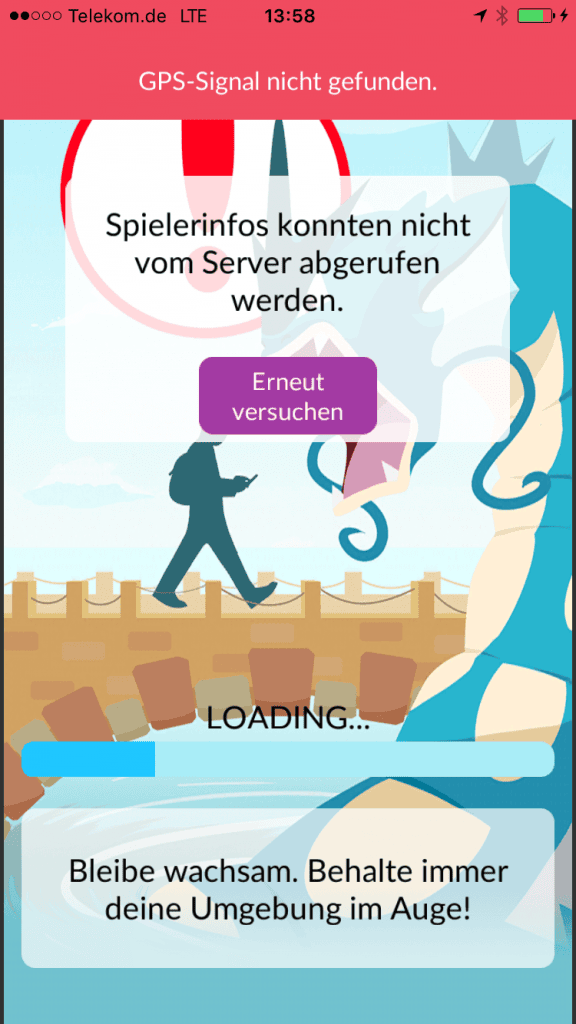 Instabil: Pokémon Go stürzt am laufenden Band ab.