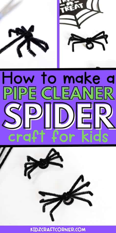 spider craft made of pipe cleaner