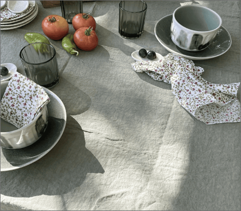 linge de table en lin bohème chic La Draperie Française