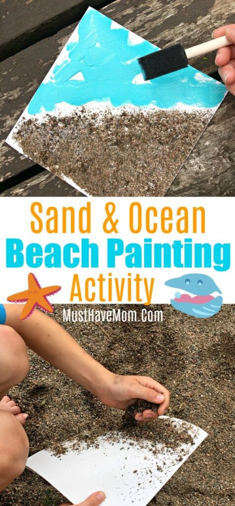 Sand beach painting activity 