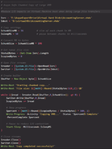 Chunked Robocopy Script to reduce impact on large file transfers