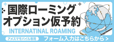 国際ローミングオプション仮予約