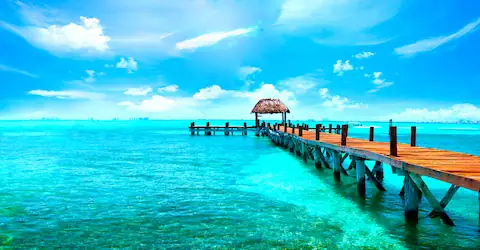 playas de cancun mexico en la riviera maya con aguas turquesas