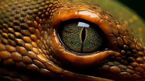 ojos de serpientes venenosas