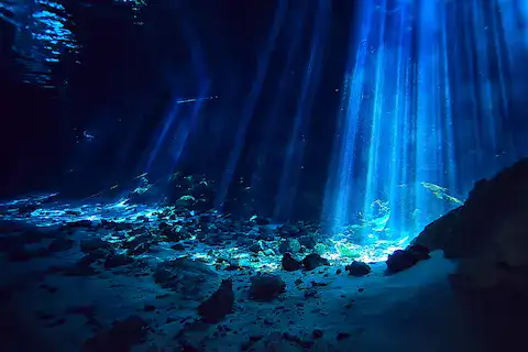 buceo en cenote 7 bocas