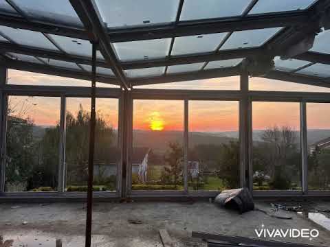 Restoran açılır cam çatı sistemi - restoran ve kafe teraslı uygulama